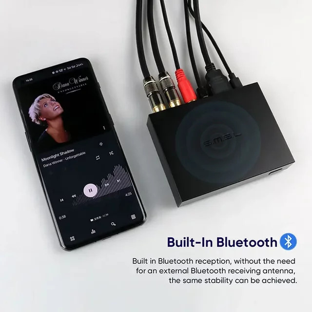 SMSL PS100 DAC Audio Konverter mit HDMI ARC und ES9023 Chip in Schwarz - Bild 1