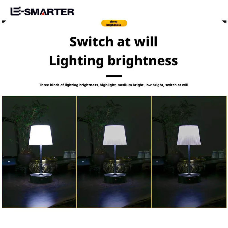 ESMARTER Solar Tischlampe für Outdoor und Camping, Wasserdichtes Warmweißes Nachtlicht mit USB-Ladefunktion, Weiß - Bild 3