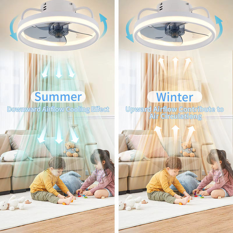 IRALAN Smart Deckenventilator mit Licht und Fernbedienung, Weiß, 55W, Durchmesser: 33 cm - Bild 3