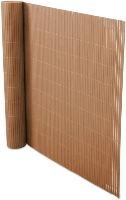 Karat PVC Sichtschutzzaun blickdicht für Garten und Balkon Braun, Höhe: 100 cm, Breite: 500 cm - Bild 1