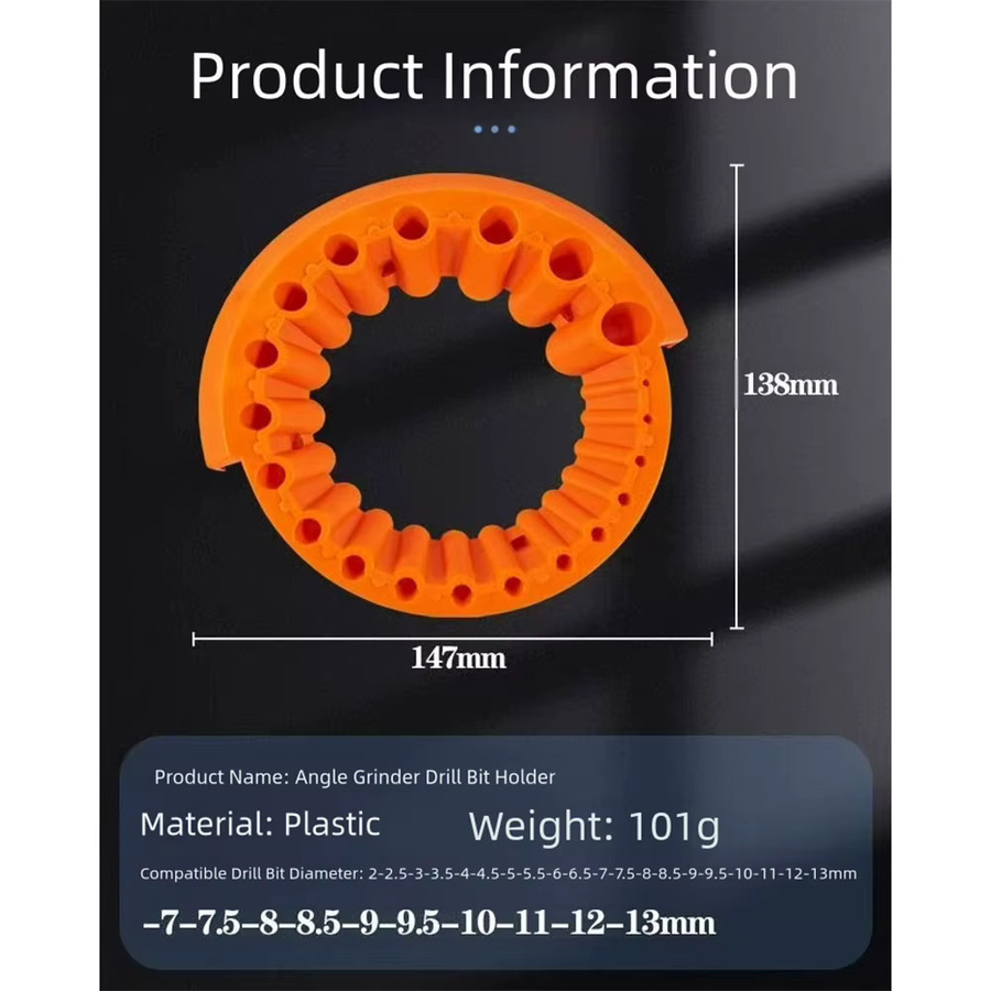 Vibratite Mehrzweck Bohrer zum Schleifen, Spitzen und Polieren in Orange, 3-13mm - Bild 5