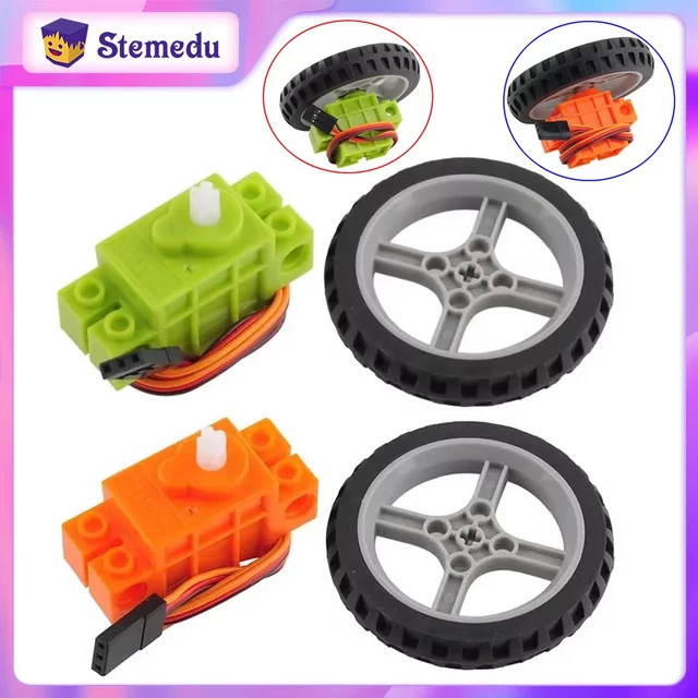 Stemedu Geekservo 360 Grad Kontinuierliche Rotation Servo mit Rad, 4-teiliges Set - Bild 1
