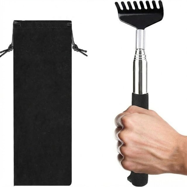 FODRK Teleskop-Rückenkratzer & Massagegerät, Edelstahl, Unisex - Bild 1