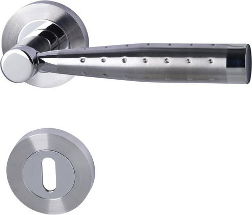 ALPERTEC Rosettengarnitur Solid 5 aus Edelstahl in Silber - Bild 1