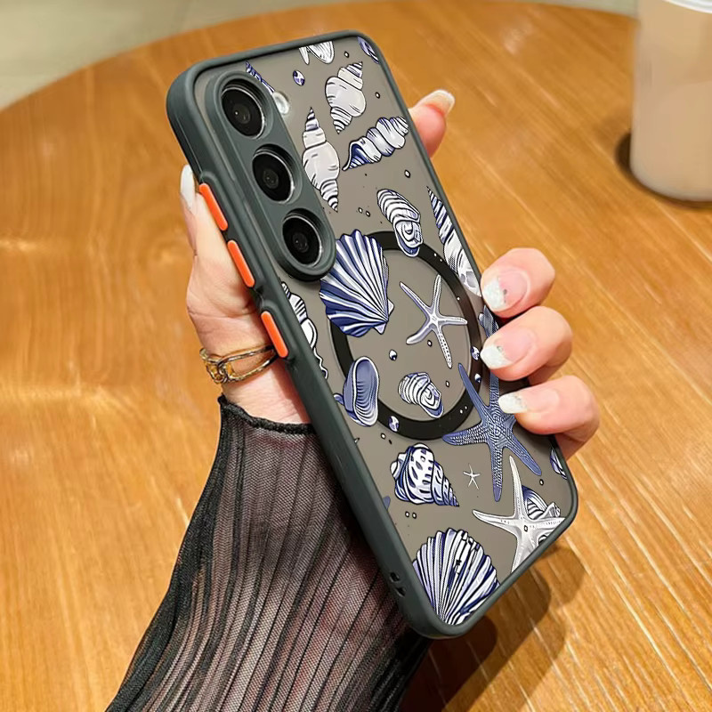 YISHANGOU Shark Shell Magnetische Hülle für Samsung Galaxy S25 Edge S24 Plus S23 S22 Ultra S24 S23 FE A56 A36 A26 A16 A55 A35 A54 Telefonabdeckung - Bild 2