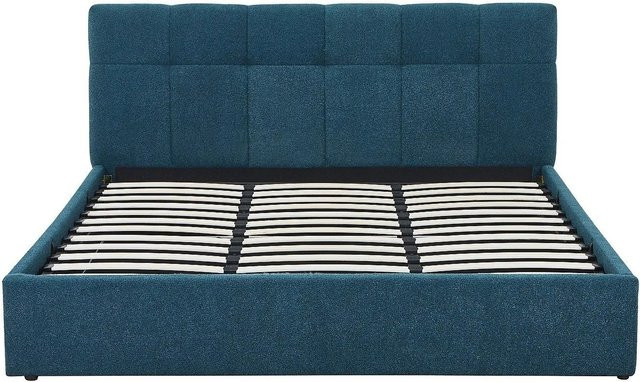 Vente-unique Bett Maziri mit Bettkasten in Blaugrün, B/T/H: 180 x 200 x 97 cm - Bild 1
