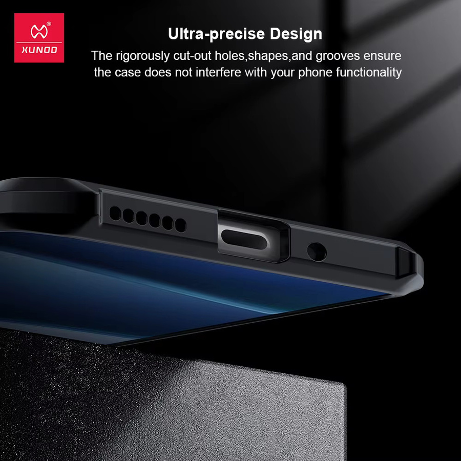 Xundd Schutzhülle für Xiaomi Redmi Note 15 Pro Plus, Note 15 Pro, Note 15 4G und 5G, stoßfeste Airbag Shell Case, transparent/schwarz - Bild 4