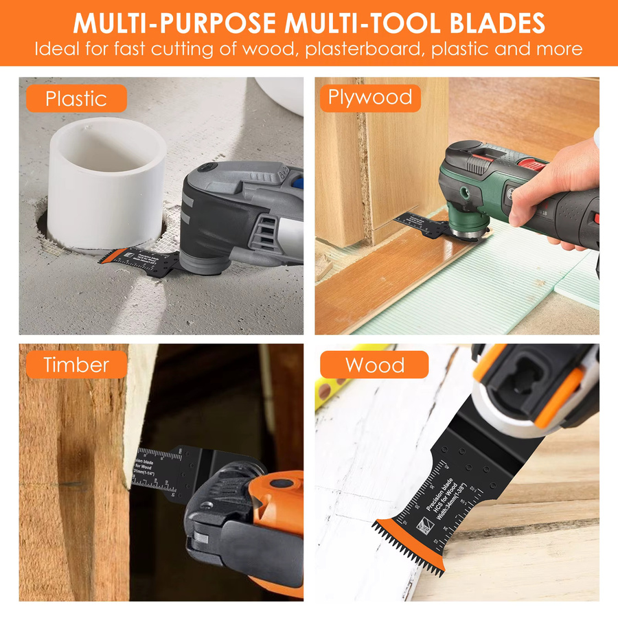 8 bis 10 Stück japanische Multitool-Sägeblätter aus Bi-Metal und High Carbon Stahl mit gebogener Kante für oszillierende Sägen - Bild 3