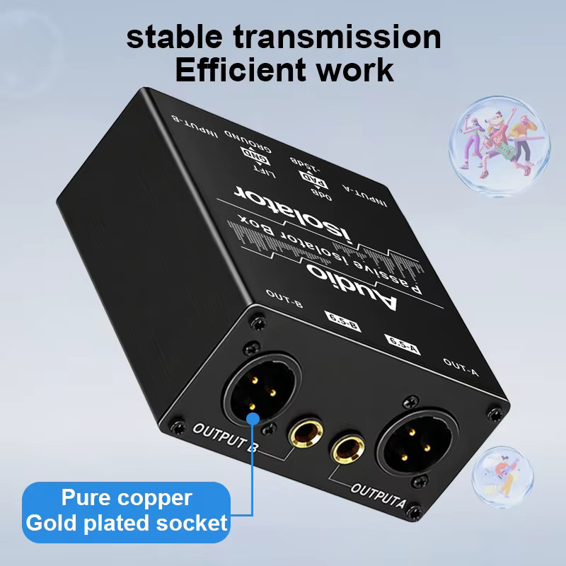 TITAK XLR-Erdungsschleifenisolator in Schwarz: Zweikanaliger Stereo-Audio-Rauschfilter und Hum-Eliminator für Heimstereoanlagen, Auto-Audio und Studiolautsprecher - Bild 8