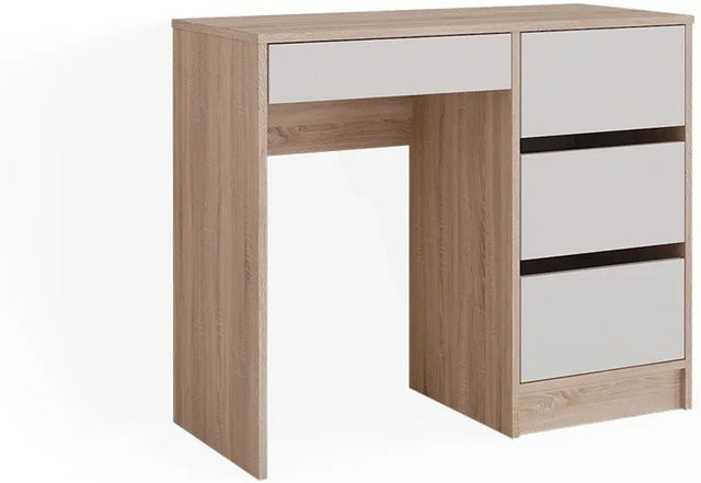 Vicco Schminktisch Sherry Sonoma Weiß mit Schubladen, B: 90 cm, H: 75 cm, T: 40 cm - Bild 2