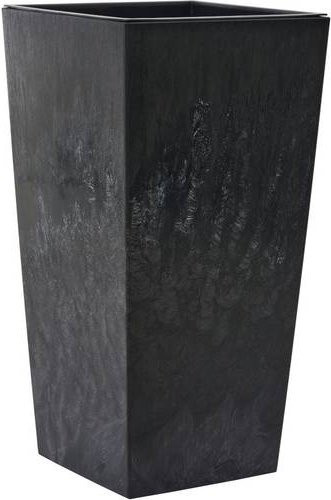 Siena Garden Pflanzgefäß Nizza Stone in Schwarz aus Polypropylen in Beton-Optik, B: 40 cm, T: 40 cm, H: 75 cm - Bild 1