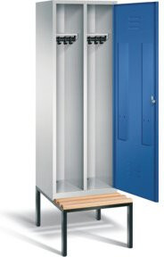 C+P Spind Classic mit Front in Enzianblau und Korpus in Lichtgrau, H x B x T: 209 x 61 x 81,5 cm - Bild 1