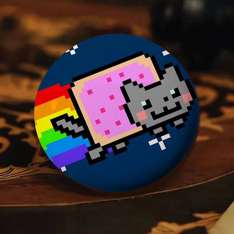 Bilibili Anstecknadeln, runde Broschen, Weißblech, Bunt - Bild 3
