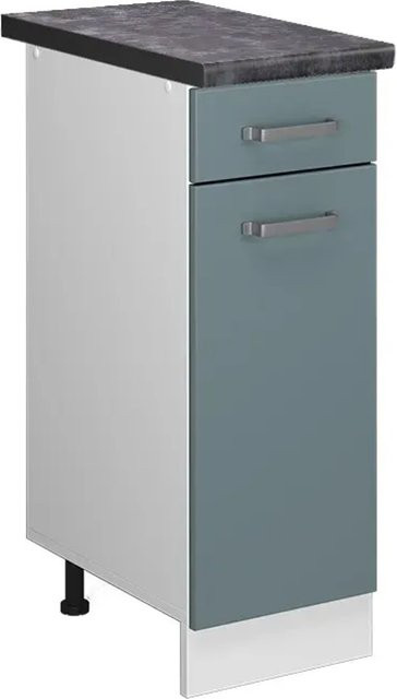 Vicco Küchenunterschrank R-Line Schubladenschrank in Blau-Grau/Weiß/Anthrazit, B: 30 cm, H: 81,6 cm, T: 60 cm - Bild 1