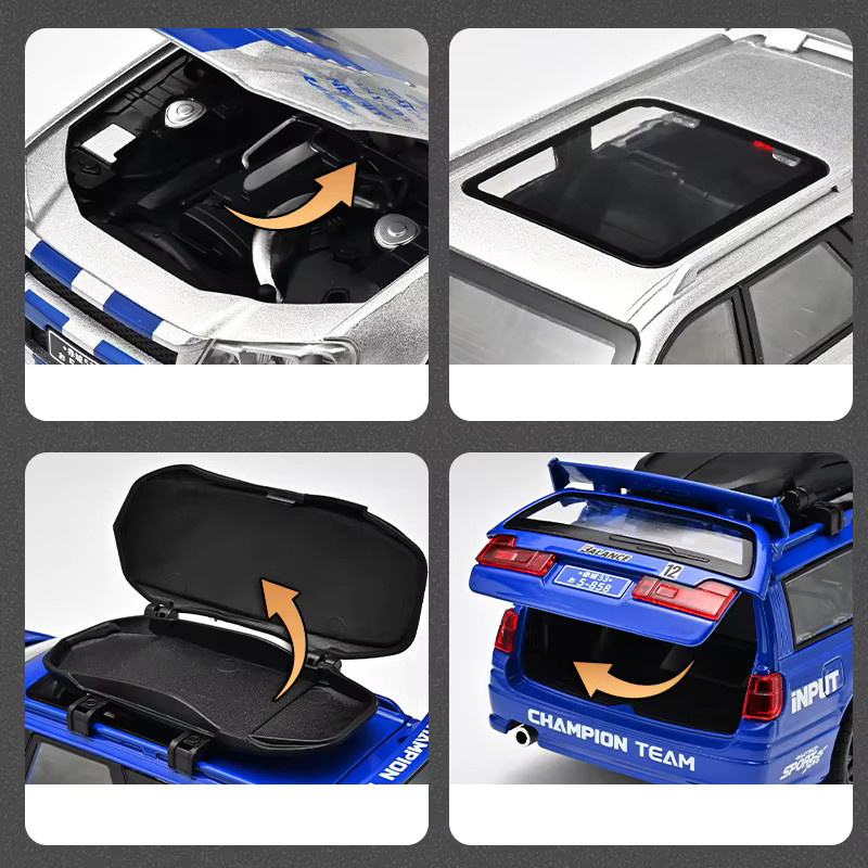 WELLY GTR R34 Skylin Station Wagon Modellauto, 1:24, aus Legierung, mit Sound und Licht - Bild 2