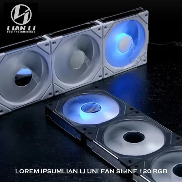 Lian Li SL INF 120 Reverse UNI FAN SL-INF ARGB Lüfter mit umgekehrten Flügeln und Daisy-Chain Funktion in Schwarz - Bild 1