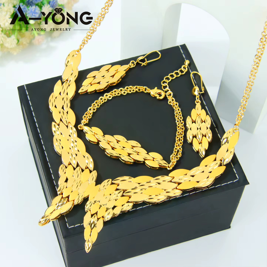 A-YONG AYONG JEWELRY Schmuck-Set, 24k vergoldet, Gold, Damen, Vintage - Bild 3