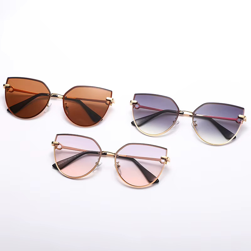 Sumory Sonnenbrille Cat Eye, randlos, Metall, multicolor, Damen - Bild 6
