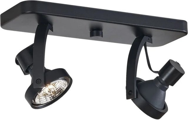 QAZQA Design Deckenstrahler Schwarz 2-flammig verstellbar mit GU10 Fassung - Bild 1