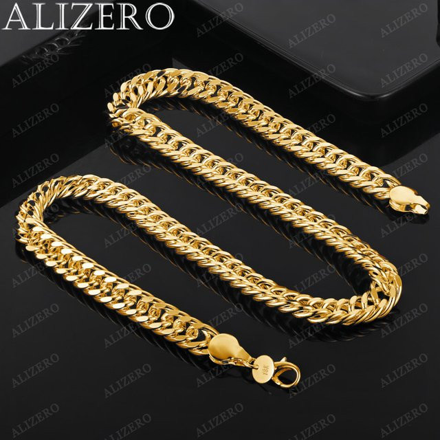 ALIZERO Halskette 750 Gold, Geometrie, 50,8 cm, Unisex - Bild 1