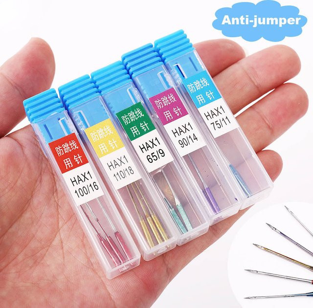 Universal Nähmaschinen Nadeln Anti-Sprung Set aus Edelstahl für Zuhause in den Größen 11/75, 14/90, 16/100 und 18/110 - Bild 1