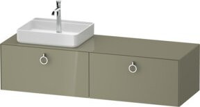 Duravit Waschtischunterschrank White Tulip in White Glossy, Breite: 160 cm, Tiefe: 55 cm, Höhe: 40,8 cm - Bild 1