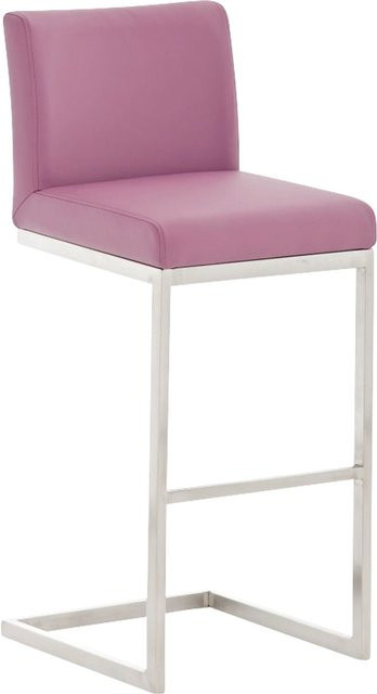 TPFLiving Barhocker Paragon mit Edelstahlgestell und Kunstleder in Lila, Höhe: 104 cm, Breite: 42 cm, Tiefe: 48 cm - Bild 1