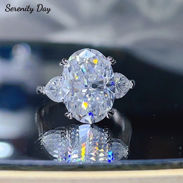 Serenity Day Ring, 925 Silber, Moissanit, Damen und Herren - Bild 1