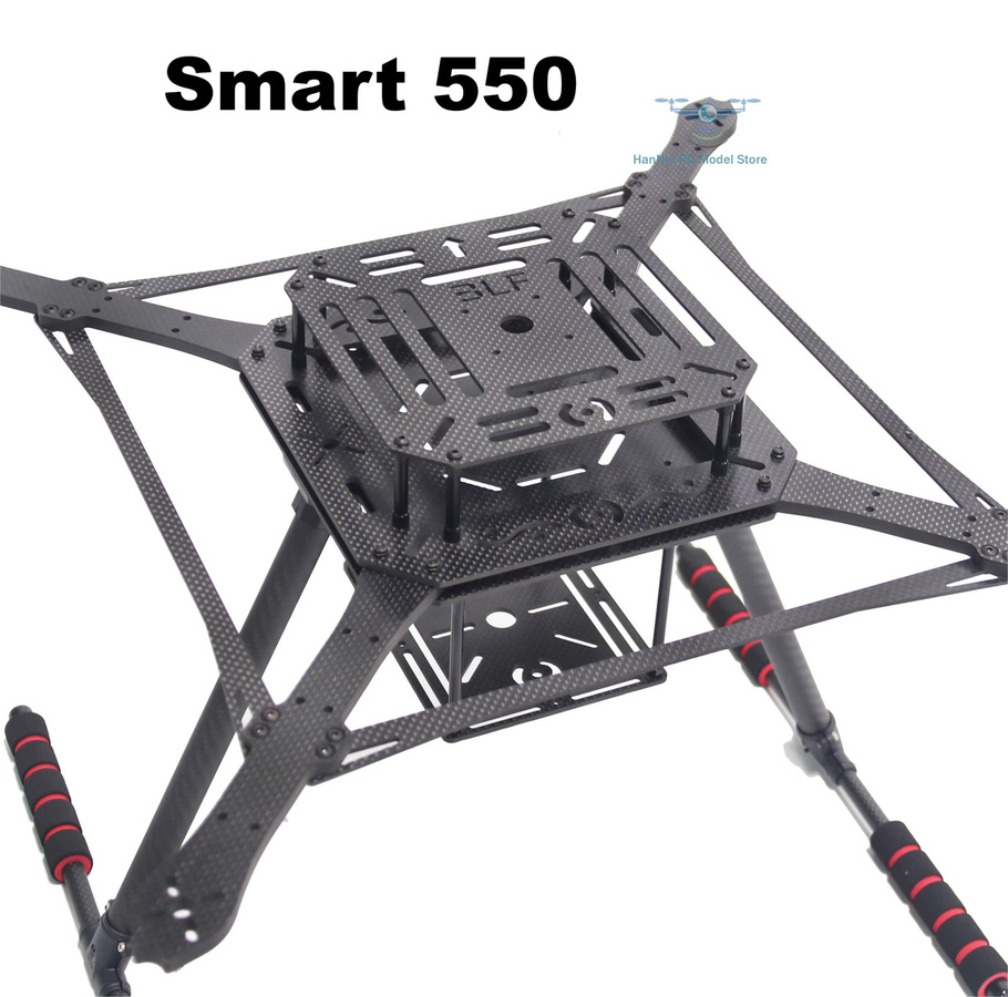 rctosky Drohnenrahmen Carbonfaser, Schwarz, Multicopter mit Landegestell - Bild 2