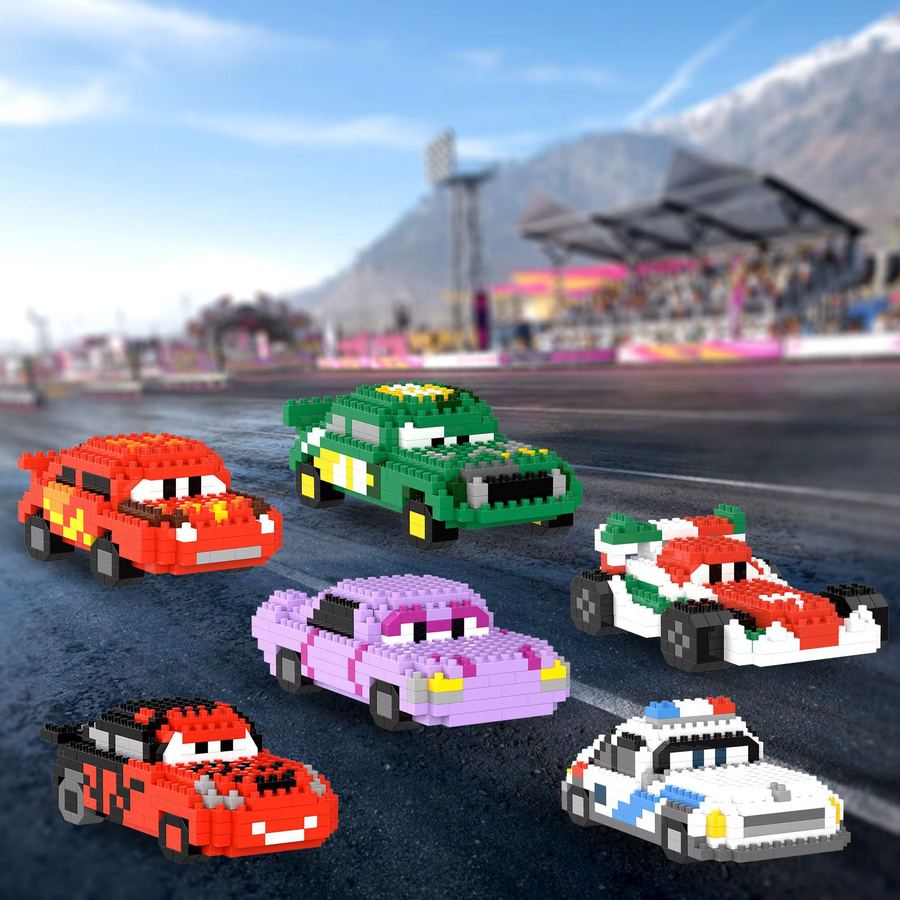 52TOYS Disney Cars Bausteine Set mit Lightning McQueen, Jackson Storm und Sally Carrera in Mehrfarbig - Bild 4
