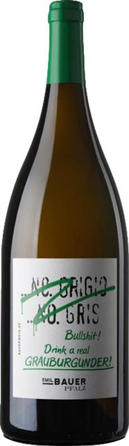 Bauer Bullshit Grauburgunder Weißwein, 2023, Pfalz, trocken, 1,5 l - Bild 1