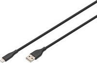 Digitus USB 2.0 Ladekabel USB-A auf Lightning aus Silikon, Schwarz, 1,00 m - Bild 2