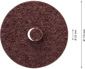 Bosch EXPERT N477 SCM Schleifscheibe für kleine Winkelschleifer, Durchmesser: 115 mm, Bohrung: 22 mm, Farbe: Braun - Bild 1