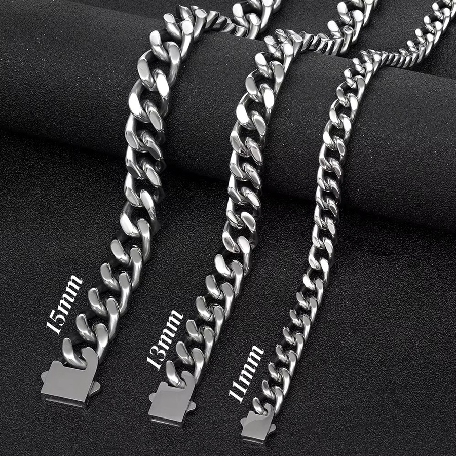 Kubanische Gliederkette Edelstahl 316L, Herren - Bild 3