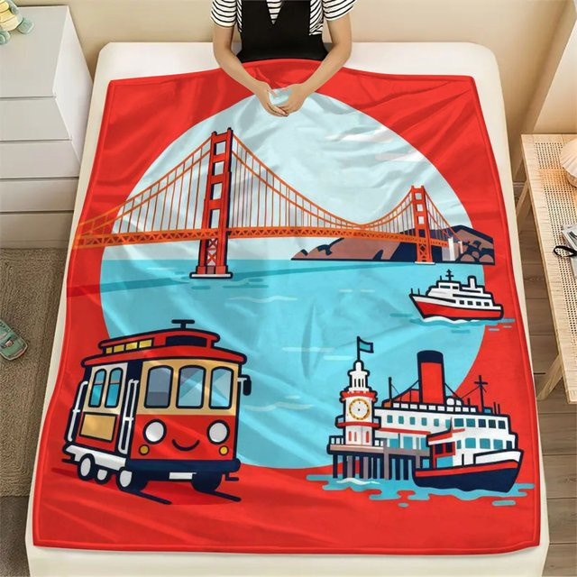 SRH Personalisierte Fotodecke aus Flanell, Individuelle Plüschdecke in Multicolour, Weich und Warm für Bett oder Couch - Bild 1
