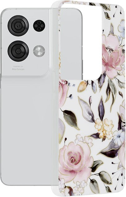Techsuit Handyhülle für Oppo Reno8 Pro in Weiß mit Marble-Design - Bild 1
