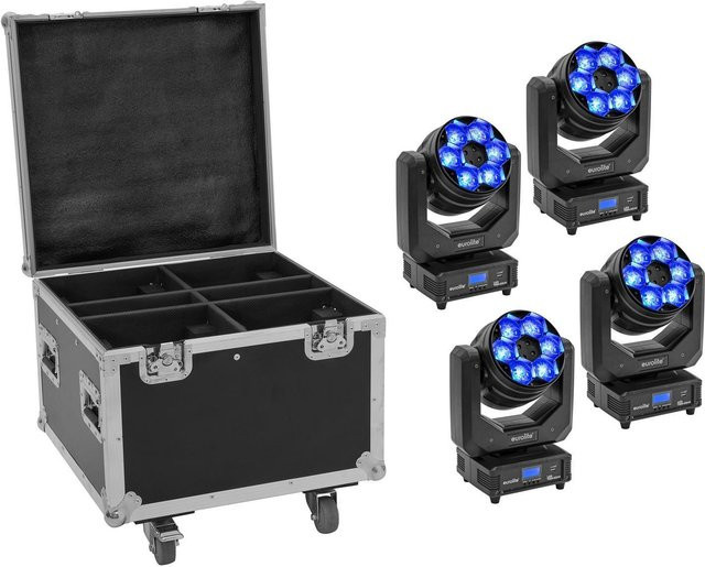 EUROLITE LED Set TMH-H240 Beam Wash Flowereffekt in Schwarz mit Case - Bild 1