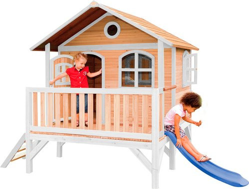 AXI Spielhaus Stef aus Holz mit Rutsche, Braun/Weiß/Multicolor, B/T/H: 349 x 212 x 233 cm - Bild 2