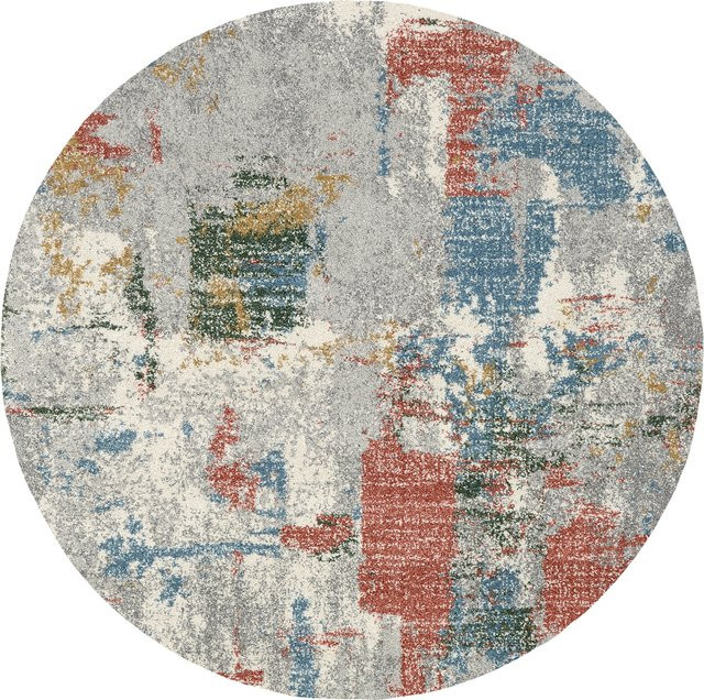 Runder Teppich NEW PASSION CITY von OCI in Multicolour, modern und abstrakt, pflegeleicht und allergikerfreundlich, Durchmesser: 120 cm - Bild 1