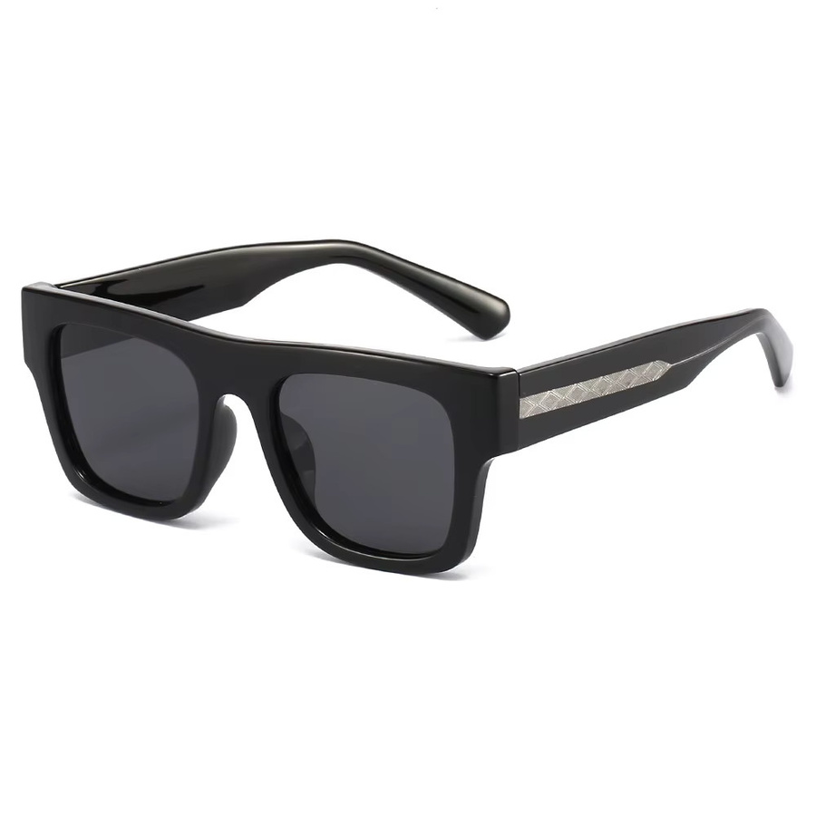 Sonnenbrille square, Vollrand, Unisex, schwarz, Kunststoff, polarisiert - Bild 2