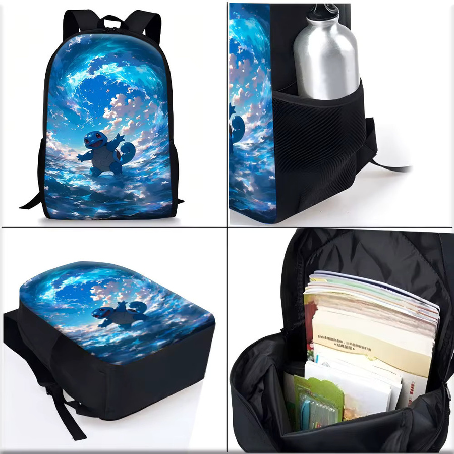 Pokémon Squirtle Kindertaschen-Set in Blau mit Rucksack, Lunchbox und Federmäppchen - Bild 5