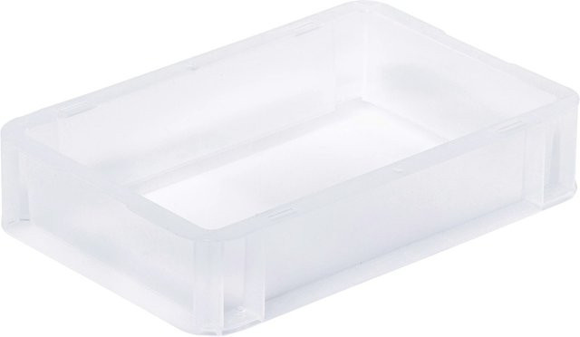 Eurobox-System Vollwand Box Transparent B: 30 cm, T: 20 cm, H: 7 cm - Bild 1