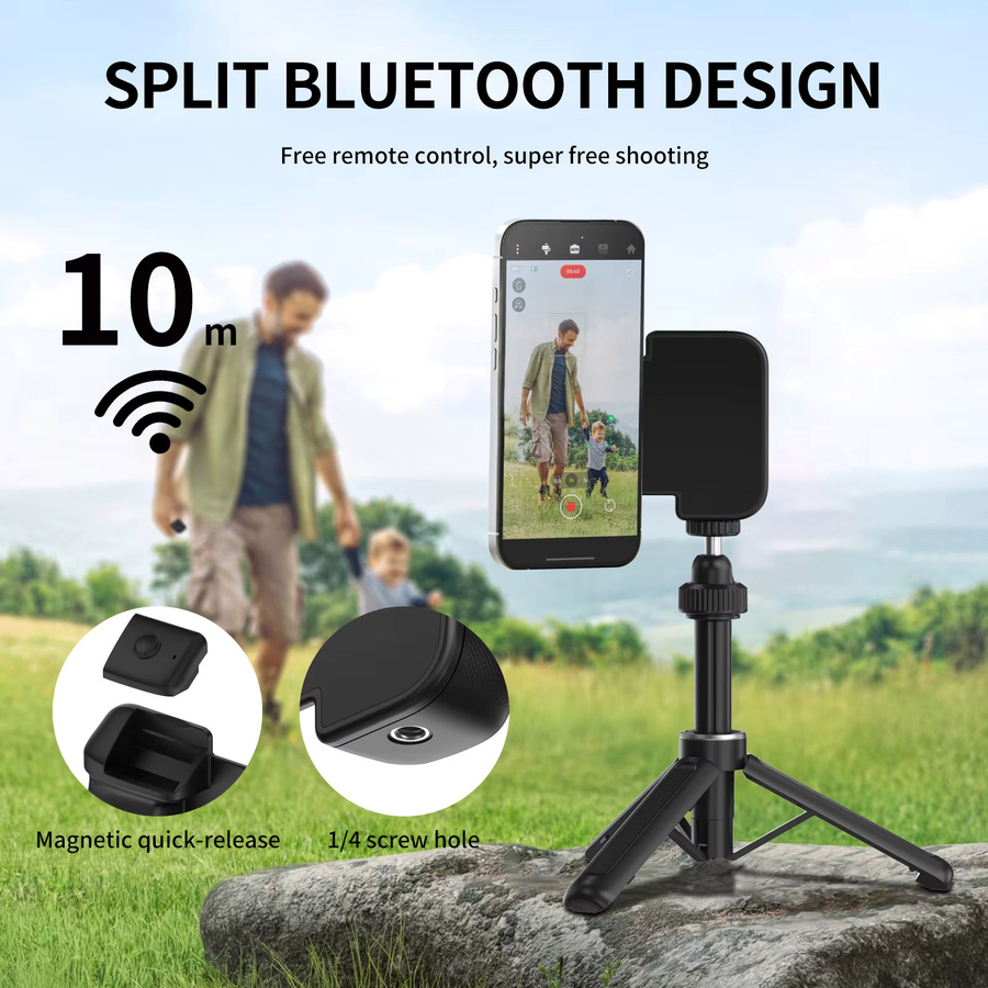 Desiontal Kabelloser Handy-Fotografiegriff mit Fernbedienung in Schwarz - Bild 5