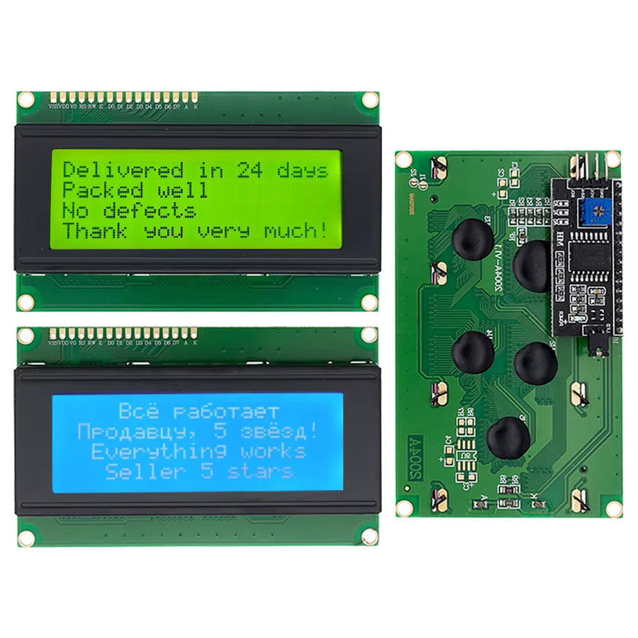 Estardyn LCD2004+I2C LCD-Display mit 20x4 Zeichen, blau-grüner Bildschirm, I2C serielle Schnittstelle und Adaptermodul - Bild 3