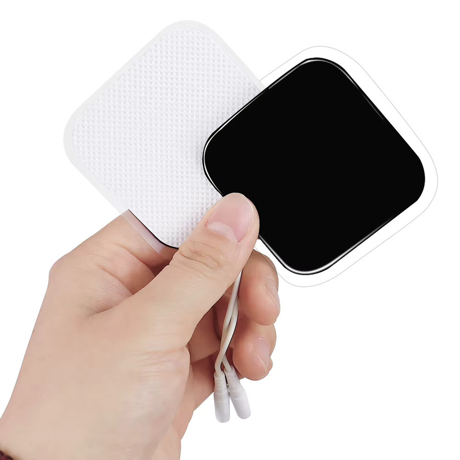 OPSLEA Leitfähige Gel-Elektrodenpads aus Vliesstoff in Weiß, 4x4 cm Zubehör für EMS-Muskelstimulatoren und TENS-Geräte - Bild 2