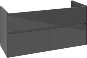 V&B Waschtischunterschrank Collaro in Glossy Grey mit mittigem Waschtisch, B/T/H: 126,1 x 48,0 x 48,0 cm - Bild 1