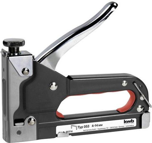 Kwb Handtacker Klammern Typ 53F in Schwarz, Klammernlänge 4 - 14mm - Bild 1