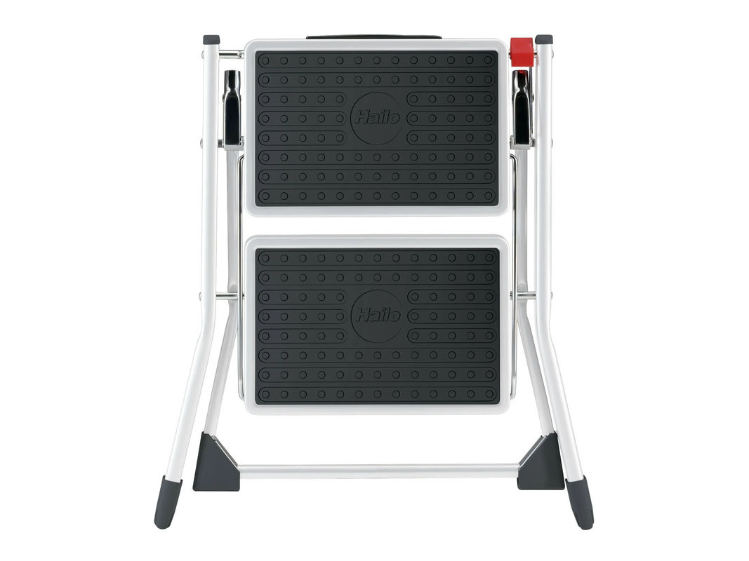 Hailo MK60 StandardLine Trittleiter aus Stahl und Kunststoff, 2-stufig, Weiß/Anthrazit - Bild 3