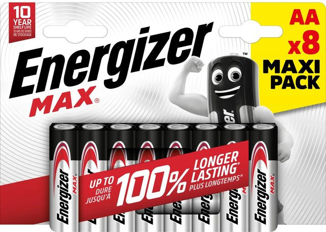 Energizer Alkaline Batterie Max AA Mignon 8 Stück - Bild 1