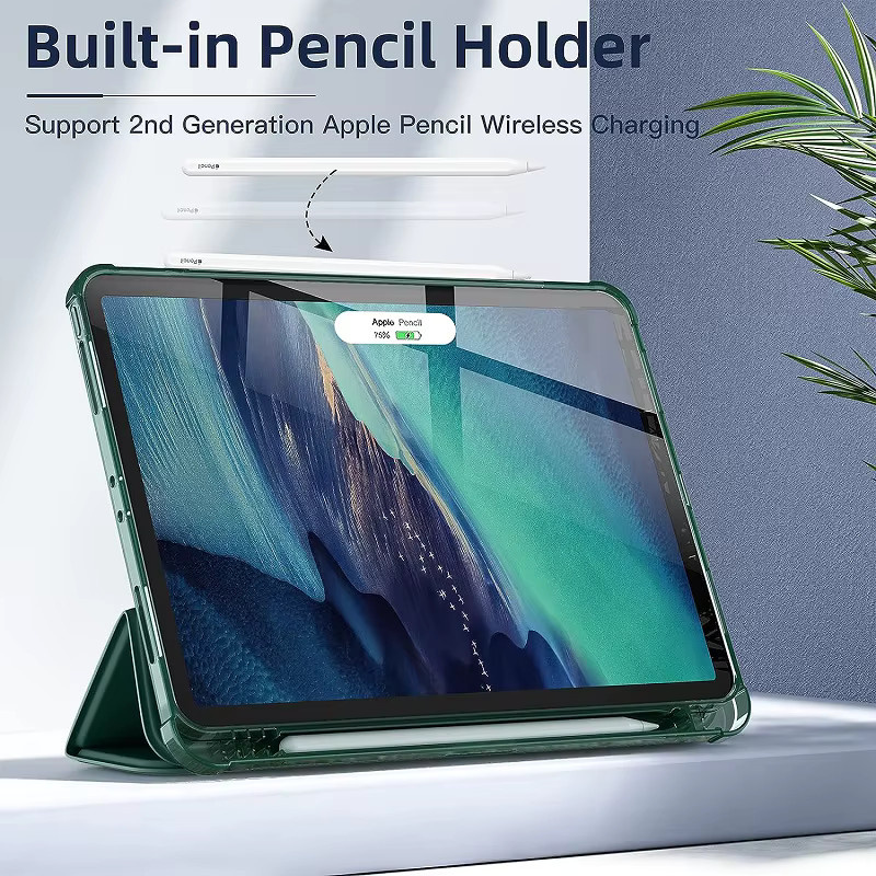 Funda Hülle mit Pencil Slot für Apple iPad Air und iPad Pro in Schwarz oder Grün - Bild 1